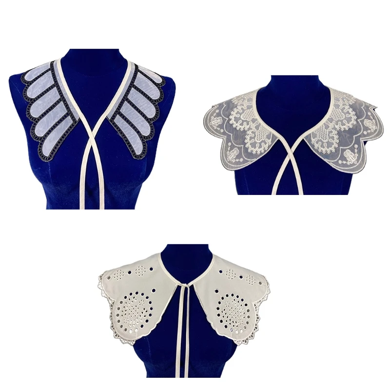 Fake Collar Shawl Sweet Embroidery Floral Lace Decorative Necklace Half Shirt Hollow Mini Poncho Capelet
Fake Collar Shawl Sweet Embroidery Floral Lace Decorative Necklace Half Shirt Hollow Mini Poncho Capelet
