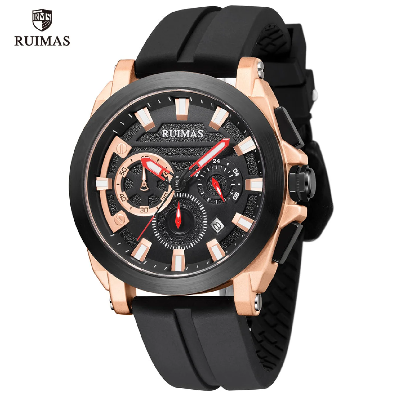 RUIMAS Fashion Luxury Chronograph Watches Men Silicone Sport Watch Man Waterproof Army Quartz Wristwatch Relogio Masculino 580
RUIMAS Fashion Luxury Chronograph Watches Men Silicone Sport Watch Man Waterproof Army Quartz Wristwatch Relogio Masculino 580