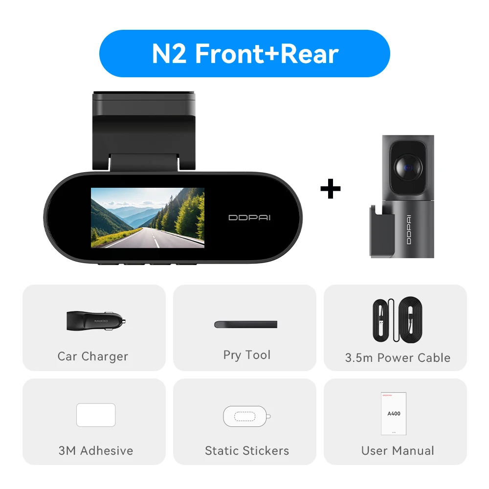 Поддержка DDPAI N2, передняя и задняя часть 2K NightVIS ADAS, встроенное управление через приложение GPS, 24-часовой мониторинг парковки
Поддержка DDPAI N2, передняя и задняя часть 2K NightVIS ADAS, встроенное управление через приложение GPS, 24-часовой мониторинг парковки