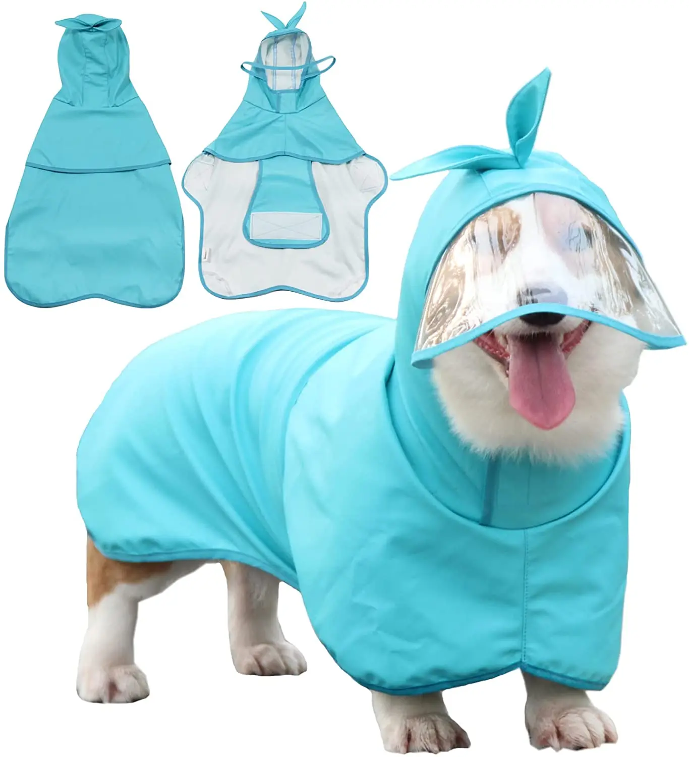 ATUBAN Dog Raincoat Rain Jacket, Pet Slicker with Hood, Puppy Lightweight Poncho with Leash Ring for Snow/Foggy Day Use,
ATUBAN Dog Raincoat Rain Jacket, Pet Slicker with Hood, Puppy Lightweight Poncho with Leash Ring for Snow/Foggy Day Use,
