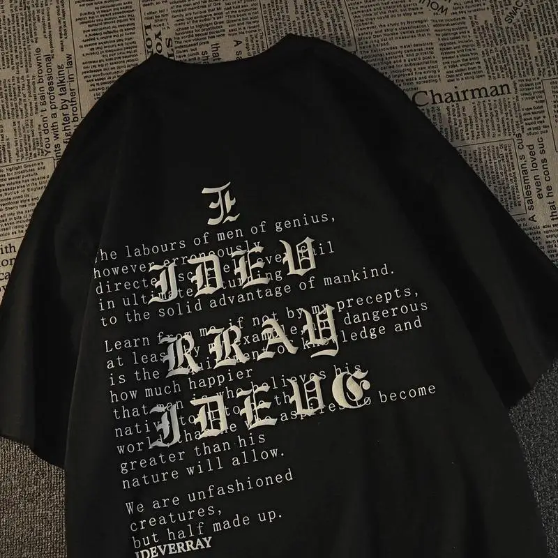 Vintage Street Personality Trend Letter Printing Graphic T-shirt Korean Men and Women Hip Hop Casual Short Sleeve Couple Top
Vintage Street Personality Trend Letter Printing Graphic T-shirt Korean Men and Women Hip Hop Casual Short Sleeve Couple Top