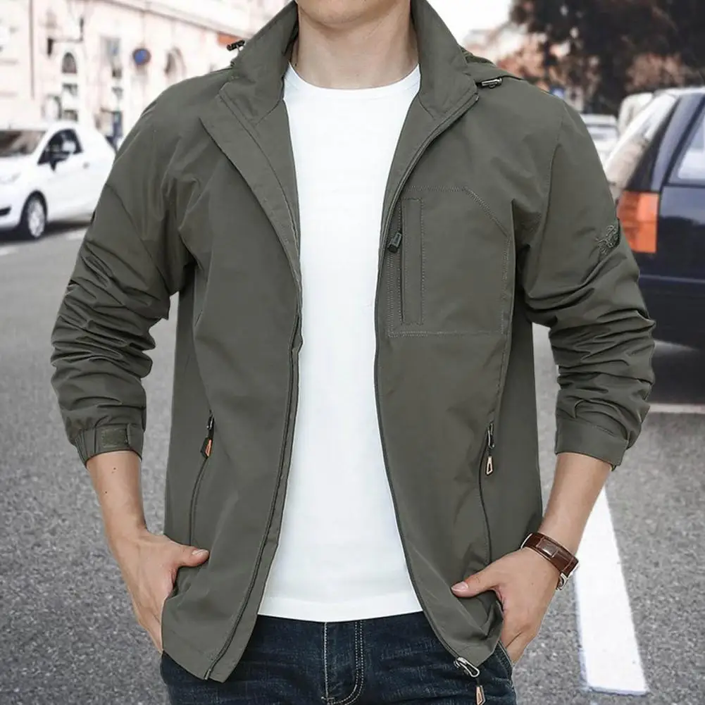 Мужская демисезонная куртка, стильные мужские ветрозащитные спортивные куртки с капюшоном и карманами для весны и осени, сезон, однотонная куртка
Мужская демисезонная куртка, стильные мужские ветрозащитные спортивные куртки с капюшоном и карманами для весны и осени, сезон, однотонная куртка