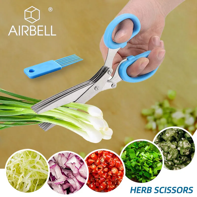 Kitchen Scissors 5 Layers Stainless Steel Knife Multifunctional Vegetable Scallion Spice Cutter Manual Cooking Accessorie Tool
Kitchen Scissors 5 Layers Stainless Steel Knife Multifunctional Vegetable Scallion Spice Cutter Manual Cooking Accessorie Tool