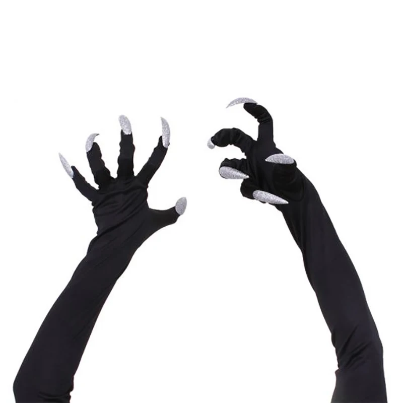 1Pair Halloween Long Nails Cosplay Gloves Witch Costume Party Scary Props Mitten Glove Milkfiber Tools Halloween Party Black Red 
1Pair Halloween Long Nails Cosplay Gloves Witch Costume Party Scary Props Mitten Glove Milkfiber Tools Halloween Party Black Red