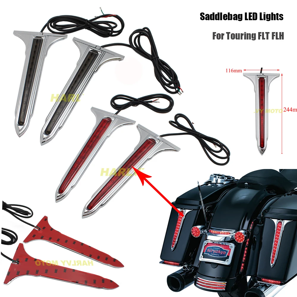 NEW !!! Wedge LED Brake Tail Light Rear Saddlebag Accents Lights w/ Red Lenses For Touring 93-14
NEW !!! Wedge LED Brake Tail Light Rear Saddlebag Accents Lights w/ Red Lenses For Touring 93-14