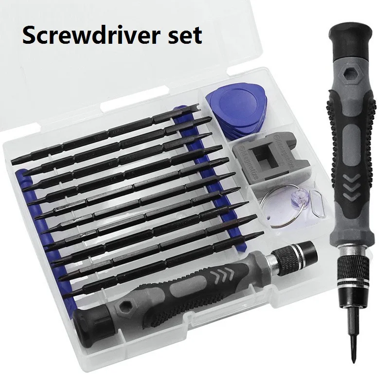 24 in 1 Screwdriver set combination CR-V Steel cross plum blossom household mobile phone disassembly and maintenance tool DIY 
24 in 1 Screwdriver set combination CR-V Steel cross plum blossom household mobile phone disassembly and maintenance tool DIY