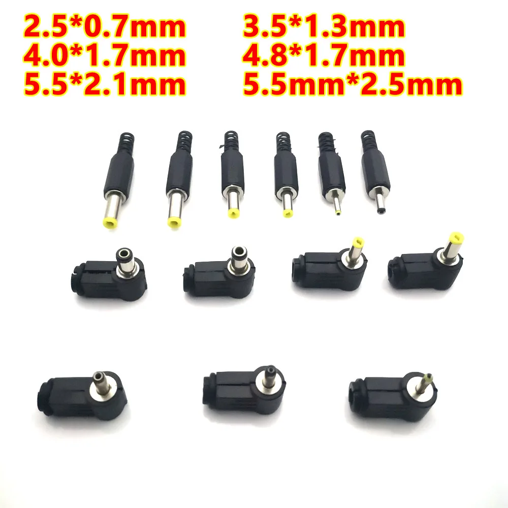5Pc DC power Male Plug Bus Connector 2.5*0.7mm 3.5*1.3mm 4.0*1.7mm 4.8*1.7mm 5.5*2.1mm 5.5*2.5mm Right Angle L TYPE Jack Adaptor
5Pc DC power Male Plug Bus Connector 2.5*0.7mm 3.5*1.3mm 4.0*1.7mm 4.8*1.7mm 5.5*2.1mm 5.5*2.5mm Right Angle L TYPE Jack Adaptor