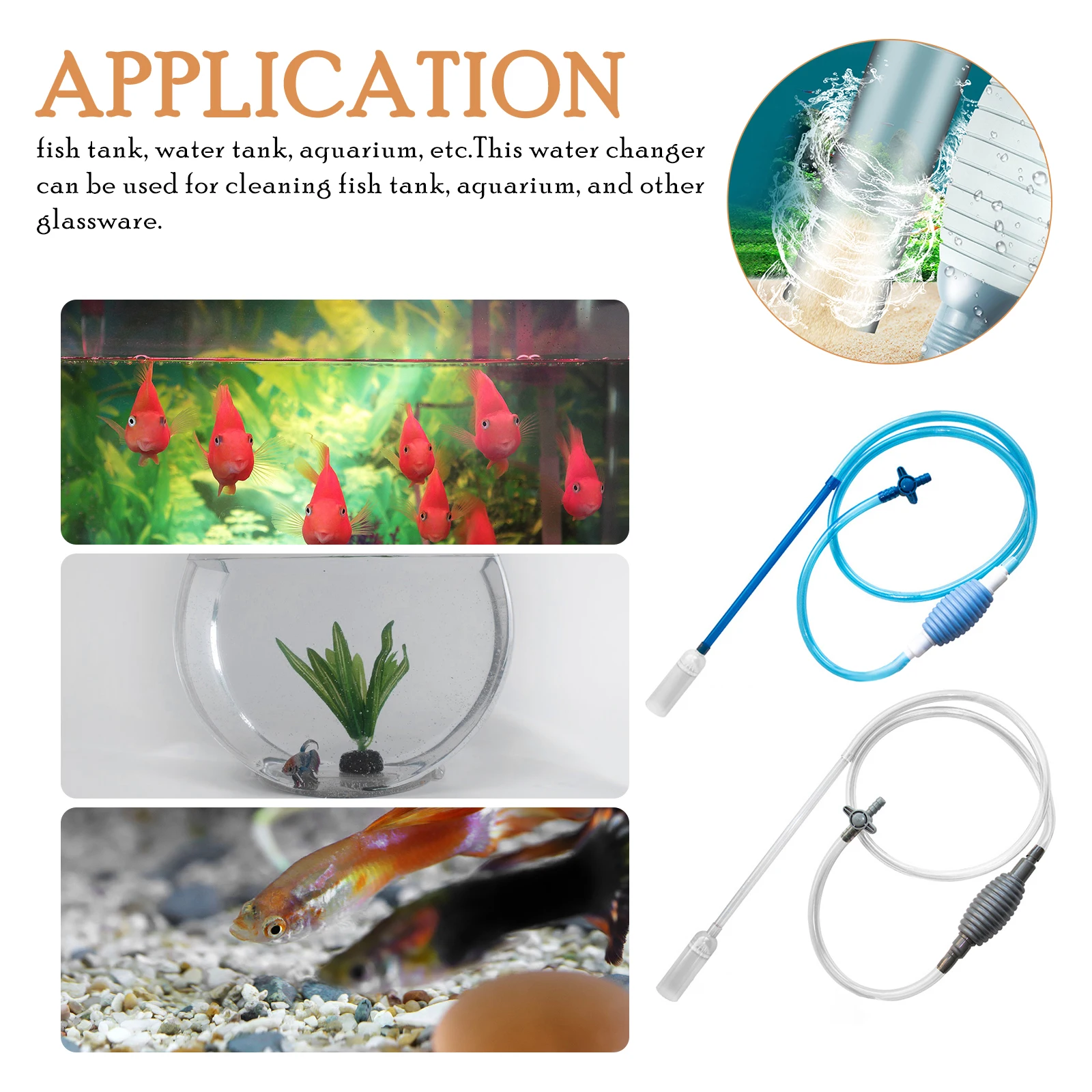 2.6M Aquarium Siphon Fish Tank Syphon Vacuum Cleaner Pump Water Change Changer Gravel Tank Manual Water Filter Accessories
2.6M Aquarium Siphon Fish Tank Syphon Vacuum Cleaner Pump Water Change Changer Gravel Tank Manual Water Filter Accessories