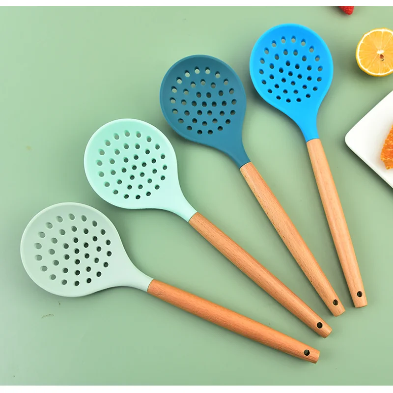 1Pcs Cooking Silicone Strainer Food Non-Stick Heat-Resistant Wooden Handle Colander Spoon Skimmer Strainer Cooking Kitchen Tools
1Pcs Cooking Silicone Strainer Food Non-Stick Heat-Resistant Wooden Handle Colander Spoon Skimmer Strainer Cooking Kitchen Tools