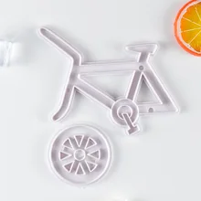 Bicycle Cookie Cutting Mold 3d Chocolate Soap Cake Fondant Cupcake Chocolates Decorating Tools Vehicle Shape For Baking Moulds