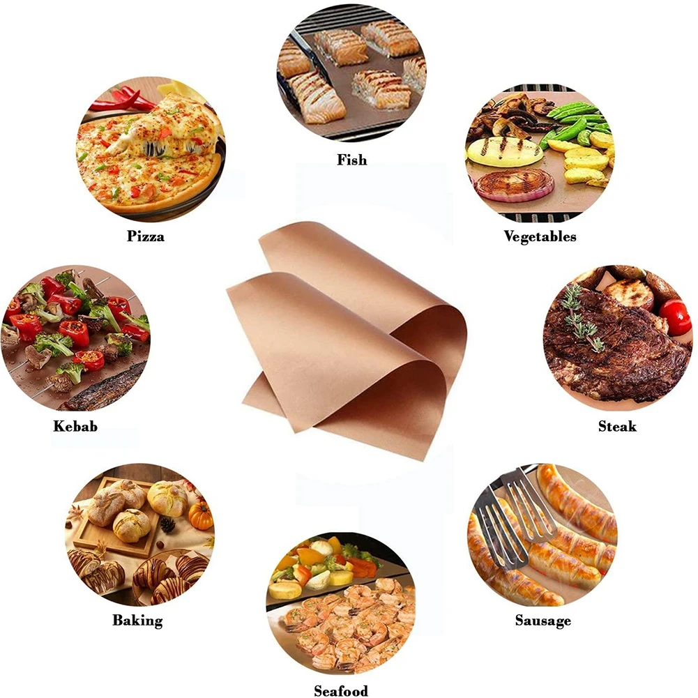 5pcs 30*40cm Grill Mats Oilcloth Baking Mat Reusable Non-Stick Heat Press Transfer Paper With Brush Kitchen BBQ Tool
5pcs 30*40cm Grill Mats Oilcloth Baking Mat Reusable Non-Stick Heat Press Transfer Paper With Brush Kitchen BBQ Tool