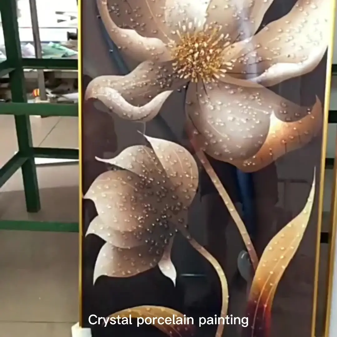 Luxury design rose home decoration canvas living room 3d wall crystal porcelain painting wall art canvas 
Luxury design rose home decoration canvas living room 3d wall crystal porcelain painting wall art canvas