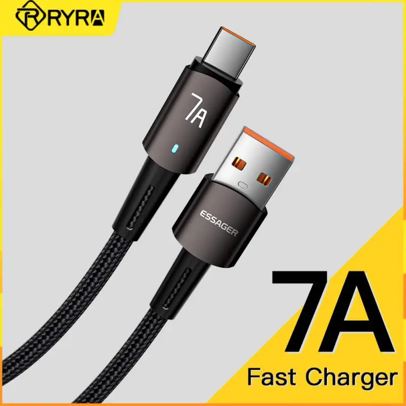 

RYRA 7A USB-A to Type-C Cable 100W Fast Charging USB2.0 480Mbps Data transmission Wire universal for smart mobile phones tablet