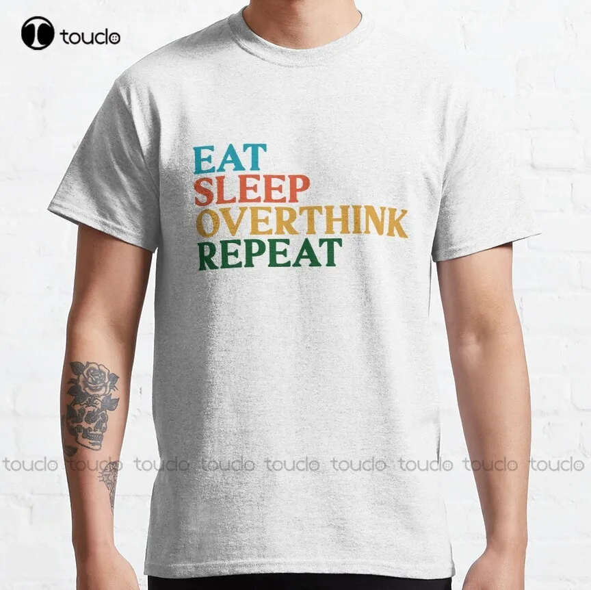 Классическая футболка с надписью Eat Sleep Overthink Repeat, школьные рубашки, оригинальный подарок, дышащая хлопковая уличная простая винтажная Повсе...
Классическая футболка с надписью Eat Sleep Overthink Repeat, школьные рубашки, оригинальный подарок, дышащая хлопковая уличная простая винтажная Повсе...
