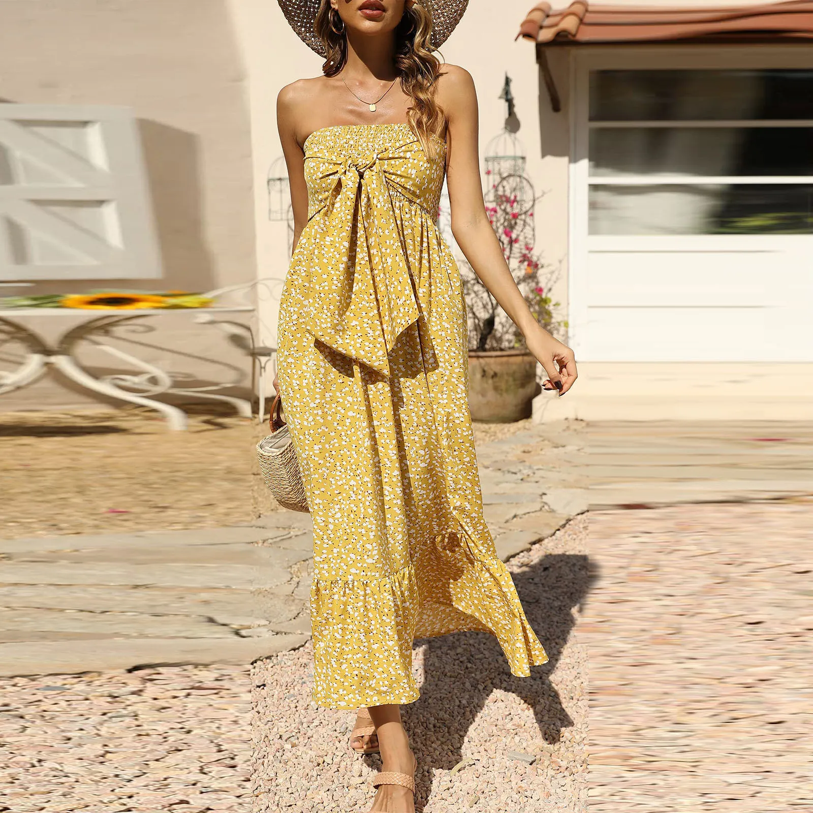 Women Tie Back Summer Dresses Long Sleeve Square Neck Ruffle Elastic Waist Aline Casual Mini Dress Surplice Dresses
Women Tie Back Summer Dresses Long Sleeve Square Neck Ruffle Elastic Waist Aline Casual Mini Dress Surplice Dresses