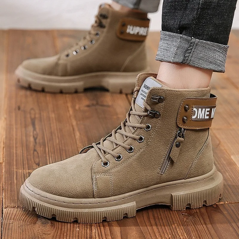 

Men Winter Boots Autumn Winter Boots Men Warm High-top Shoes British Style Short Boots Wolf Boots Casual Trend Men Shoes 2022