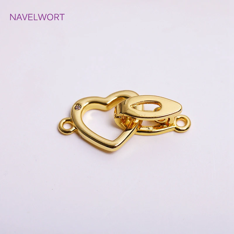 Brass Inlaid Zircon Pearl Clasps Fastener 18K Gold Plating Heart Necklace Bracelet End Connector Supplies For Jewellery Making
Brass Inlaid Zircon Pearl Clasps Fastener 18K Gold Plating Heart Necklace Bracelet End Connector Supplies For Jewellery Making