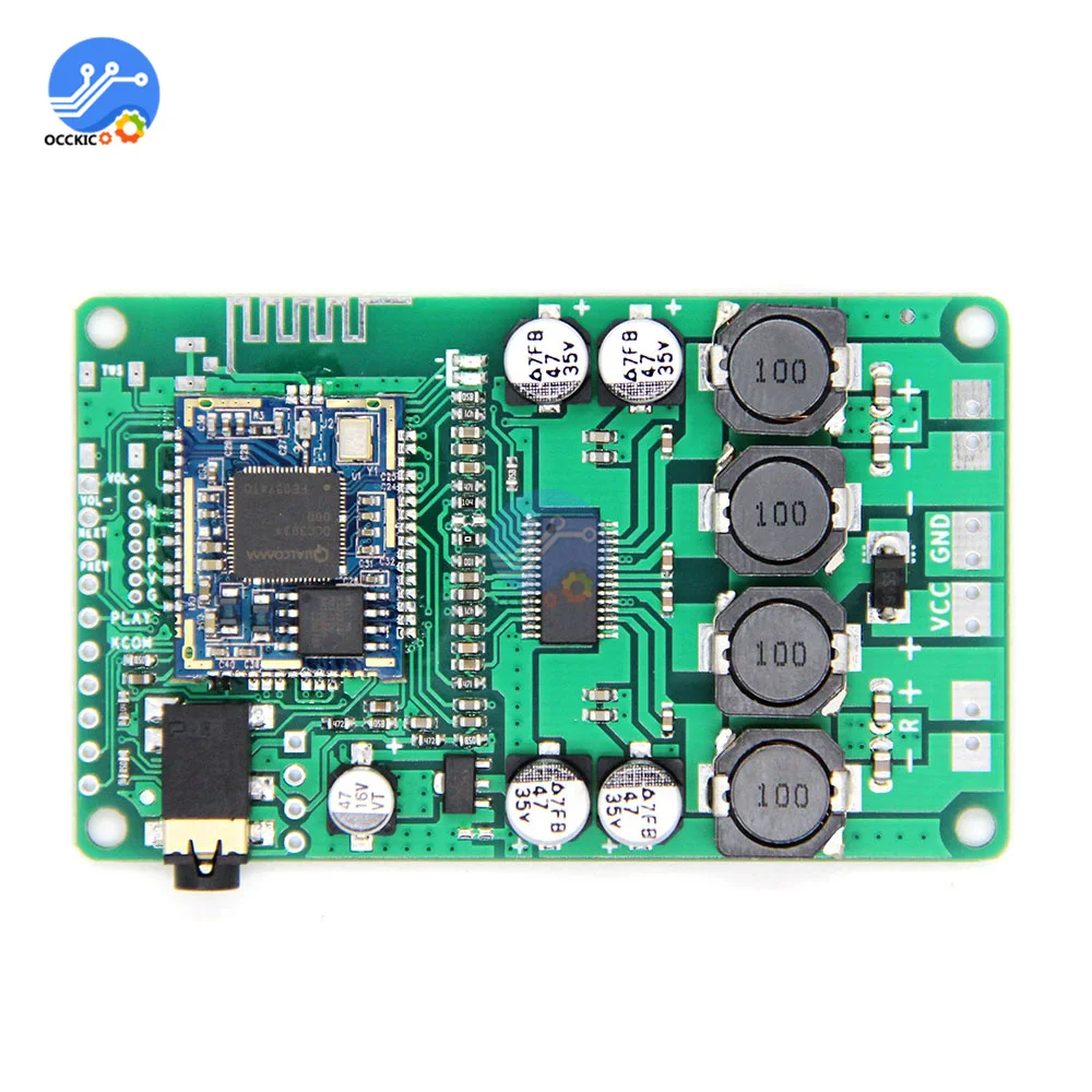Аудиоплата для усилителя мощности Bluetooth 5,0, усилители звука Qualcomm QCC3031/3034, 2x1 5 Вт/10 Вт с TWS AUX APTXHD 
Аудиоплата для усилителя мощности Bluetooth 5,0, усилители звука Qualcomm QCC3031/3034, 2x1 5 Вт/10 Вт с TWS AUX APTXHD