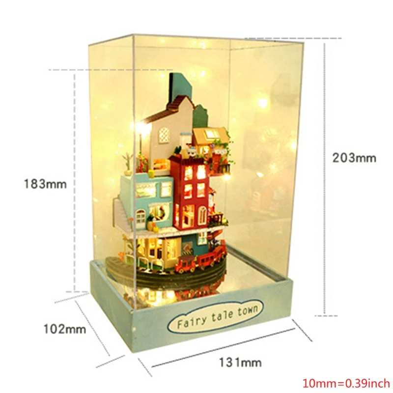 Doll House With Dust Cover Case Furniture Diy Miniature Wooden Miniaturas Dollhouse Toys for Children Birthday Gift
Doll House With Dust Cover Case Furniture Diy Miniature Wooden Miniaturas Dollhouse Toys for Children Birthday Gift