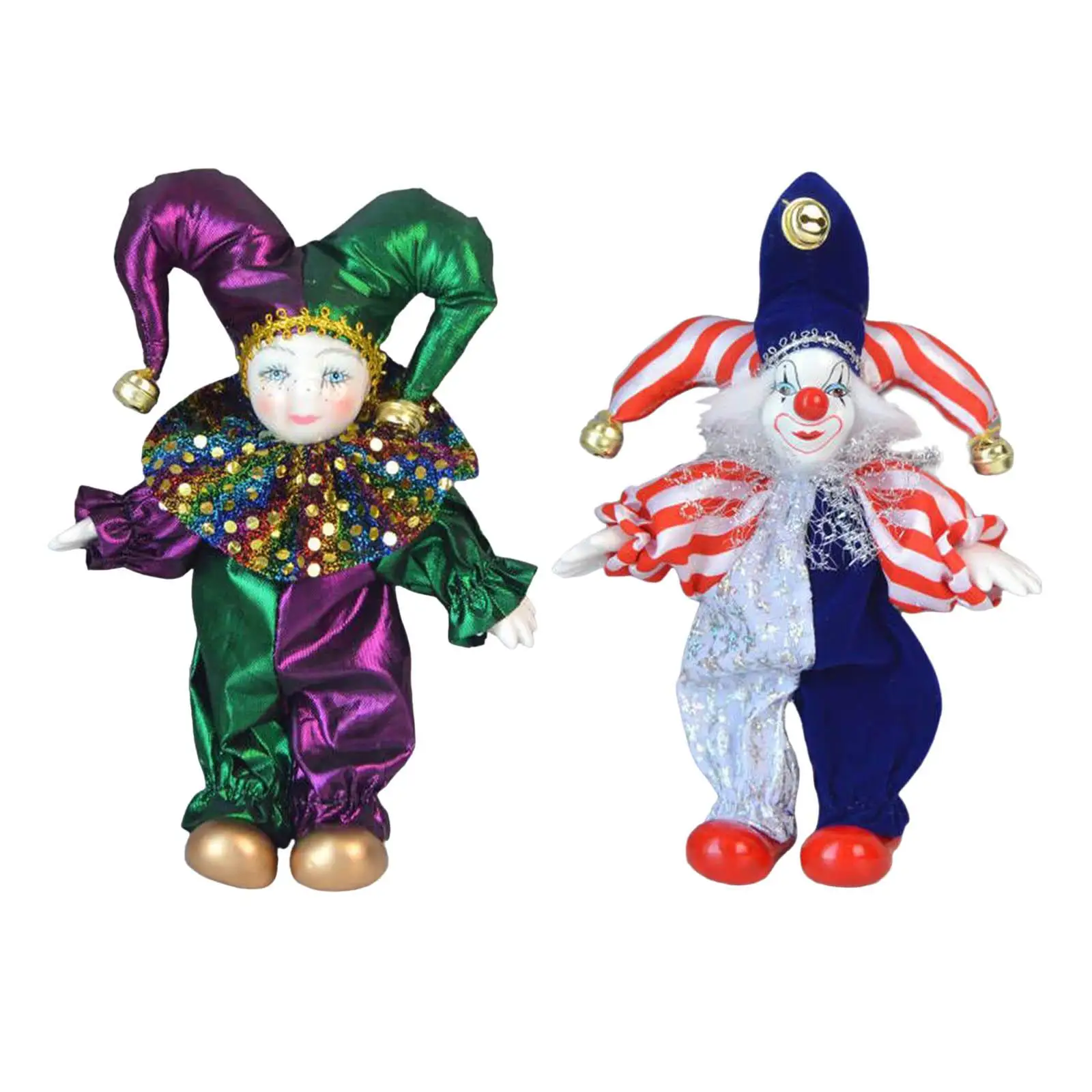 Lovely Clown Doll Handpainted 7'' Crafts Arts Display Delicate for Desktop Holiday Valentin Gift Kids Toy Decoration
Lovely Clown Doll Handpainted 7'' Crafts Arts Display Delicate for Desktop Holiday Valentin Gift Kids Toy Decoration