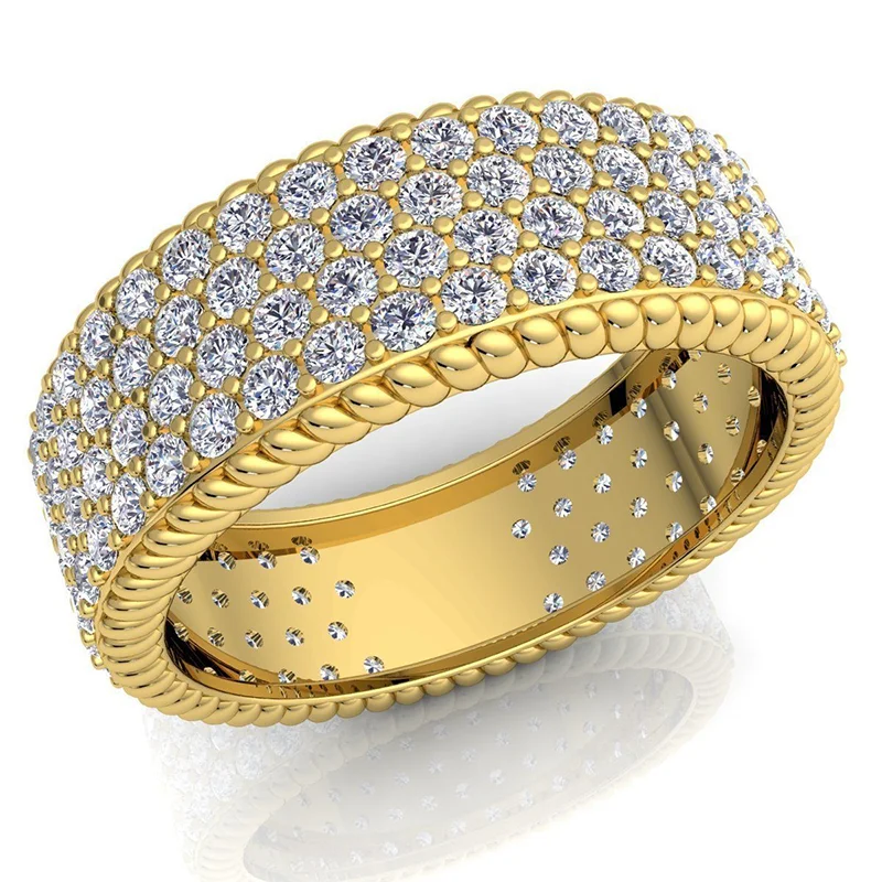 Hot Sale New Fashion Inlaid Full Rhinestone Crystal Zircon Ring for Women Party Jewelry Female Hand Accessories
Hot Sale New Fashion Inlaid Full Rhinestone Crystal Zircon Ring for Women Party Jewelry Female Hand Accessories