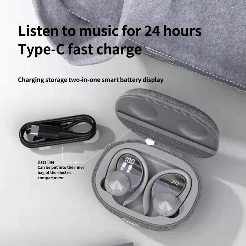 Wireless Headphones With Mic IPX5 Waterproof Sports Bluetooth-Compatible Ear Hooks Earphones HiFi Stereo Music Earbuds
Wireless Headphones With Mic IPX5 Waterproof Sports Bluetooth-Compatible Ear Hooks Earphones HiFi Stereo Music Earbuds