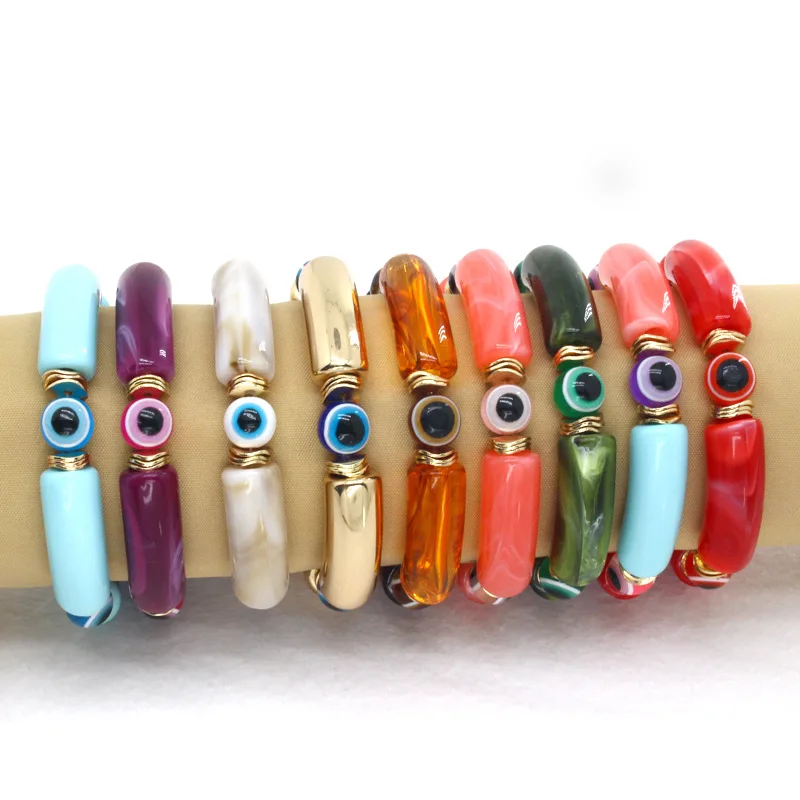 Retro Devil Eye Bracelet For Women Colorful Resin Beaded Bracelet Evil Eye Elastic Bracelet Trend Jewelry Hand Accessories Gifts
Retro Devil Eye Bracelet For Women Colorful Resin Beaded Bracelet Evil Eye Elastic Bracelet Trend Jewelry Hand Accessories Gifts