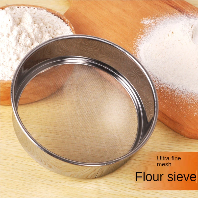 

Kitchen Fine Mesh Flour Sifter Professional Round Stainless Steel Flour Sieve Strainer Sifters Best for Kitchen Baking Tea