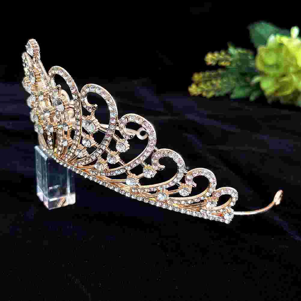 

Headpiece Bride Tiara Crowns Wedding Hair Accessories Women Tiaras Baroque Bridal Rhinestone Banquets Headdress Headpieces