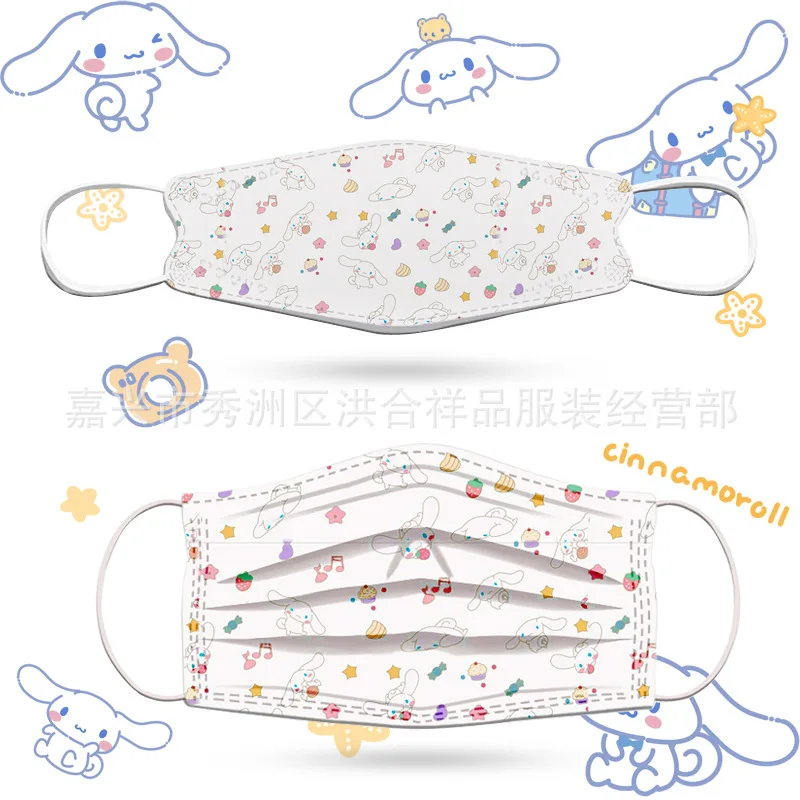 Плюшевая маска Kawaii Sanrio, 10 шт., одноразовая Защитная маска Mymelody Cinnamorol, трехслойная Пылезащитная маска для взрослых, подарок для девочек
Плюшевая маска Kawaii Sanrio, 10 шт., одноразовая Защитная маска Mymelody Cinnamorol, трехслойная Пылезащитная маска для взрослых, подарок для девочек