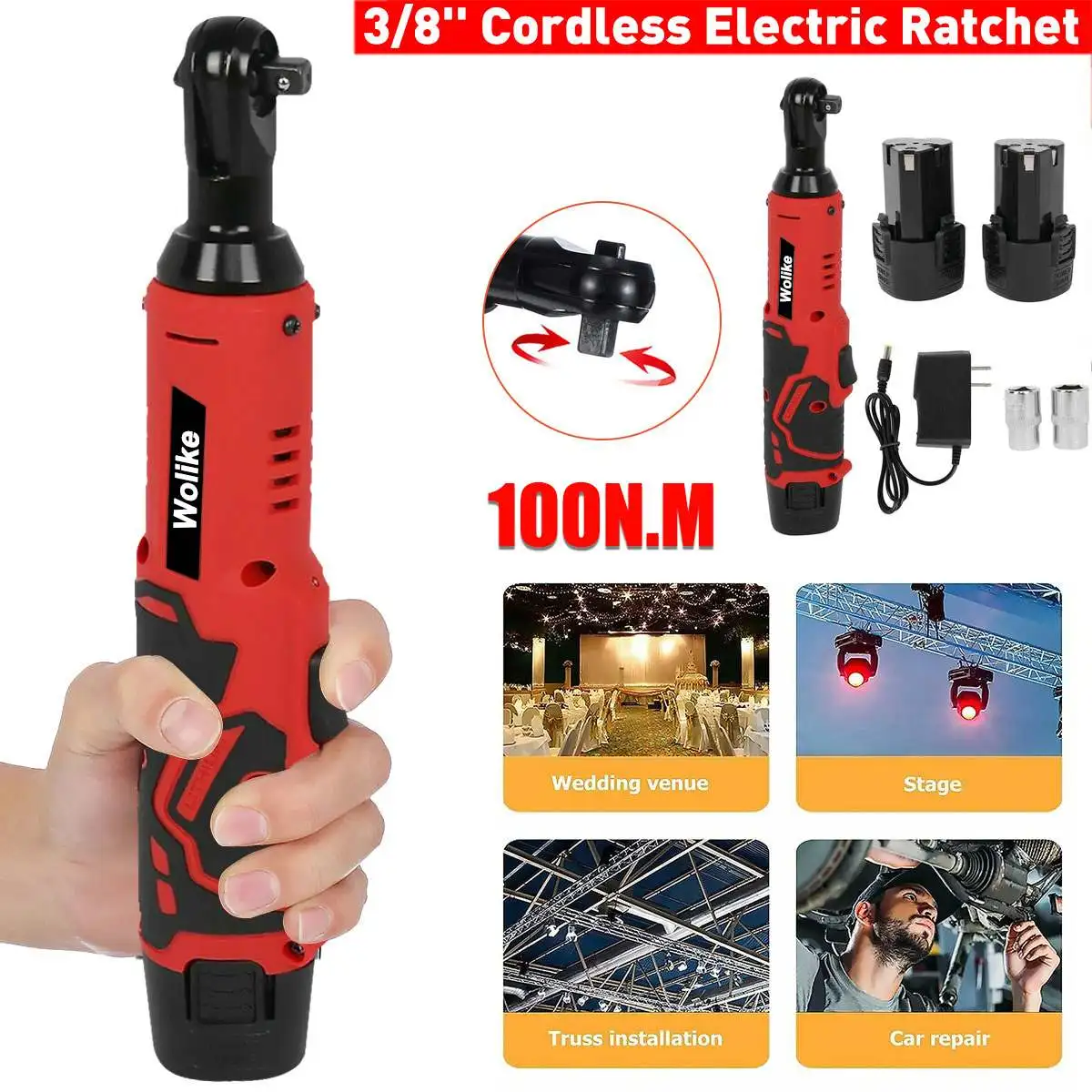 18V Electric Impact Wrench 100N.m Right Angle Cordless Wrench Angle Drill Screwdriver Accumulator Wrench Charging Ratchet Wrench
18V Electric Impact Wrench 100N.m Right Angle Cordless Wrench Angle Drill Screwdriver Accumulator Wrench Charging Ratchet Wrench