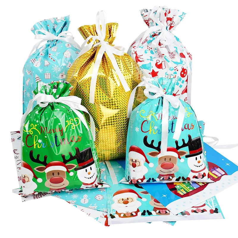 5/8/10PCS Drawstring Merry Christmas Santa Claus Gift Bags Large Gold Silver Goods Cookies Candy Packaging Bag for Christmas
5/8/10PCS Drawstring Merry Christmas Santa Claus Gift Bags Large Gold Silver Goods Cookies Candy Packaging Bag for Christmas