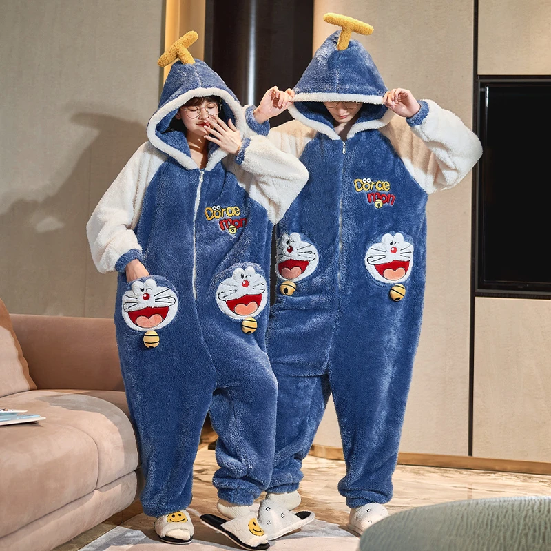 Комбинезон Kigurumis Doraemon парные пижамы для женщин и мужчин сплошной мультяшный зимний утепленный домашний пижамный комплект для влюбленных пижамы унисекс
Комбинезон Kigurumis Doraemon парные пижамы для женщин и мужчин сплошной мультяшный зимний утепленный домашний пижамный комплект для влюбленных пижамы унисекс