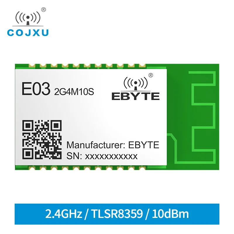 2.4G Wireless Module 600m Range ISM Band TELINK TLSR8359 10dBm PCB Antenna 3.3V 32 digit MCU GPIO TCXO SPI Module E03-2G4M10S
2.4G Wireless Module 600m Range ISM Band TELINK TLSR8359 10dBm PCB Antenna 3.3V 32 digit MCU GPIO TCXO SPI Module E03-2G4M10S
