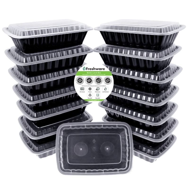 15-Pack 1-Compartment Bento Lunch Box with Lids - Stackable Reusable Microwave Dishwasher and Freezer Safe - Meal Prep Portion C
15-Pack 1-Compartment Bento Lunch Box with Lids - Stackable Reusable Microwave Dishwasher and Freezer Safe - Meal Prep Portion C