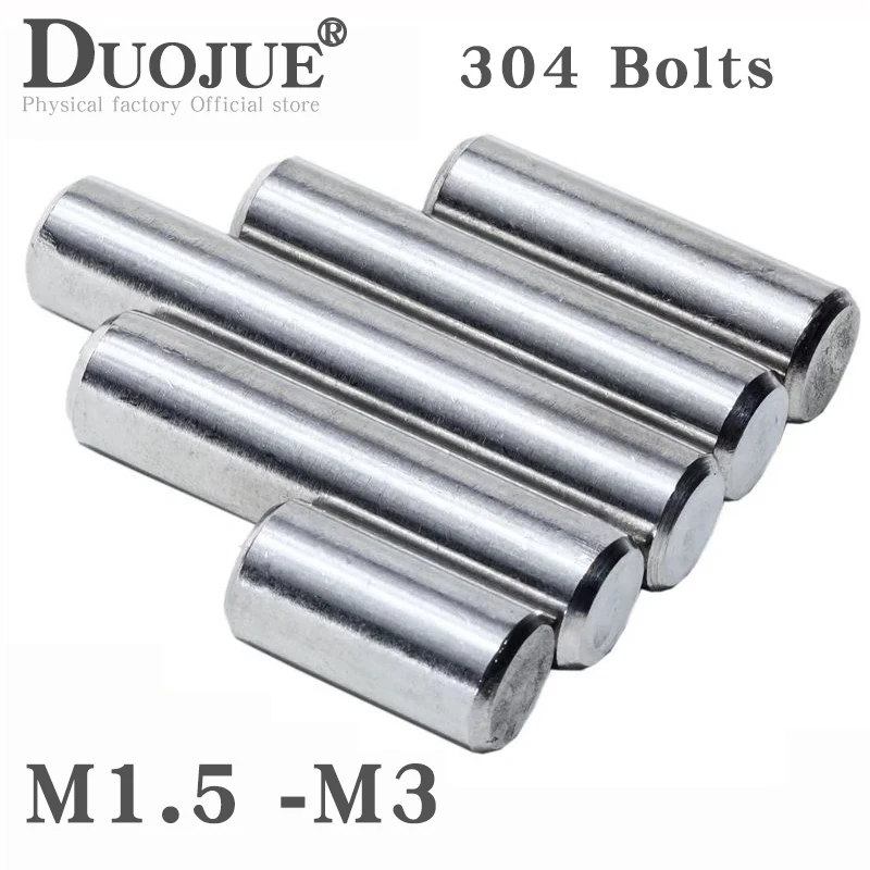 50-100 PCS Cylindrical Pin M1.5 M2 M2.5 M3 Fastener Solid Dowle Pin 304 Stainless Steel GB119 Locating Pin
50-100 PCS Cylindrical Pin M1.5 M2 M2.5 M3 Fastener Solid Dowle Pin 304 Stainless Steel GB119 Locating Pin