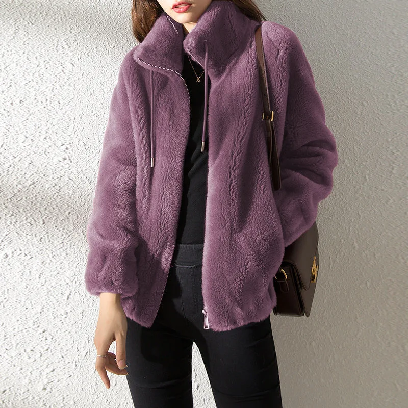 Coat Women's Short Thickened Coat Women's Short Stand Collar Fashion Double-sided Velvet Coat Fur Coat Winter Coat Women
Coat Women's Short Thickened Coat Women's Short Stand Collar Fashion Double-sided Velvet Coat Fur Coat Winter Coat Women