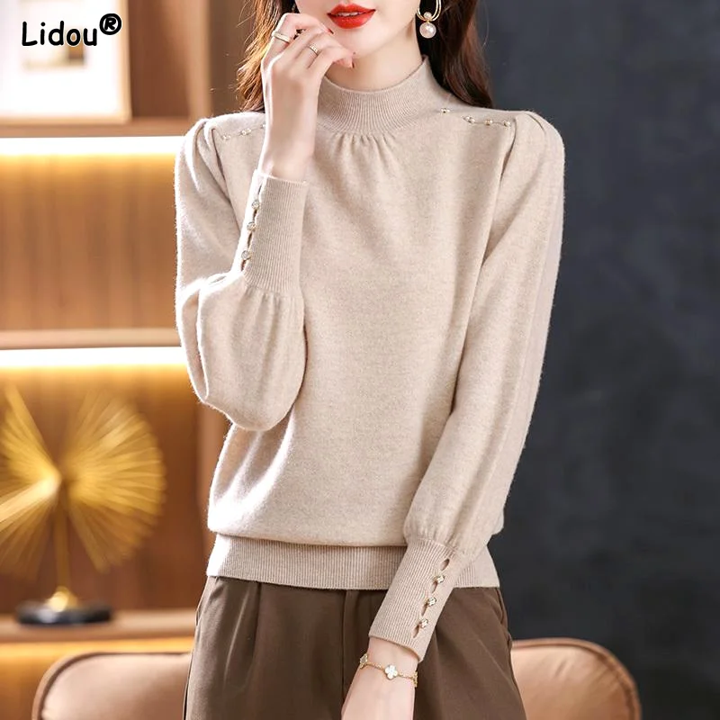 Sweaters Pleated Patchwork Printing Mock Neck Casual Solid Pullovers Autumn Winter Thick Women's Clothing 2022 Dignified Grace
Sweaters Pleated Patchwork Printing Mock Neck Casual Solid Pullovers Autumn Winter Thick Women's Clothing 2022 Dignified Grace