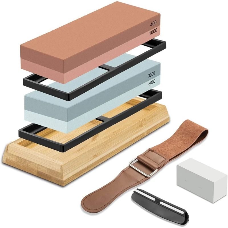 Whetstone Sharpening Stone Set Japanese Knife Sharpener Stone Wetstones For Sharpening Knives 400 1000 3000 8000 Grit
Whetstone Sharpening Stone Set Japanese Knife Sharpener Stone Wetstones For Sharpening Knives 400 1000 3000 8000 Grit