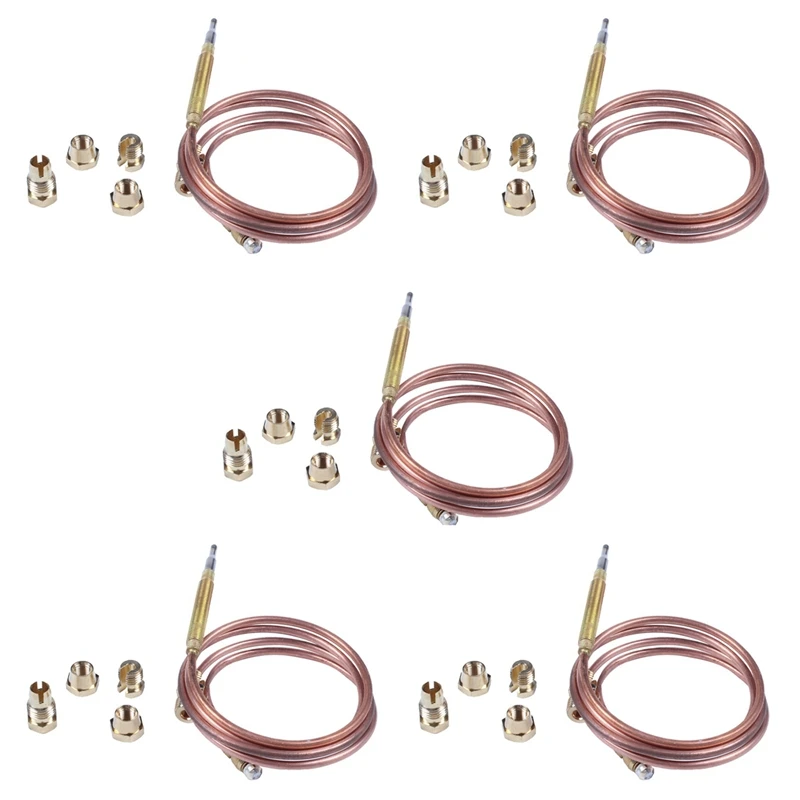 5 Pcs 900Mm Gas Stove Universal Thermocouple Kit M6X0.75 With Spilt Nuts (Five) Replacement Thermocouple
5 Pcs 900Mm Gas Stove Universal Thermocouple Kit M6X0.75 With Spilt Nuts (Five) Replacement Thermocouple