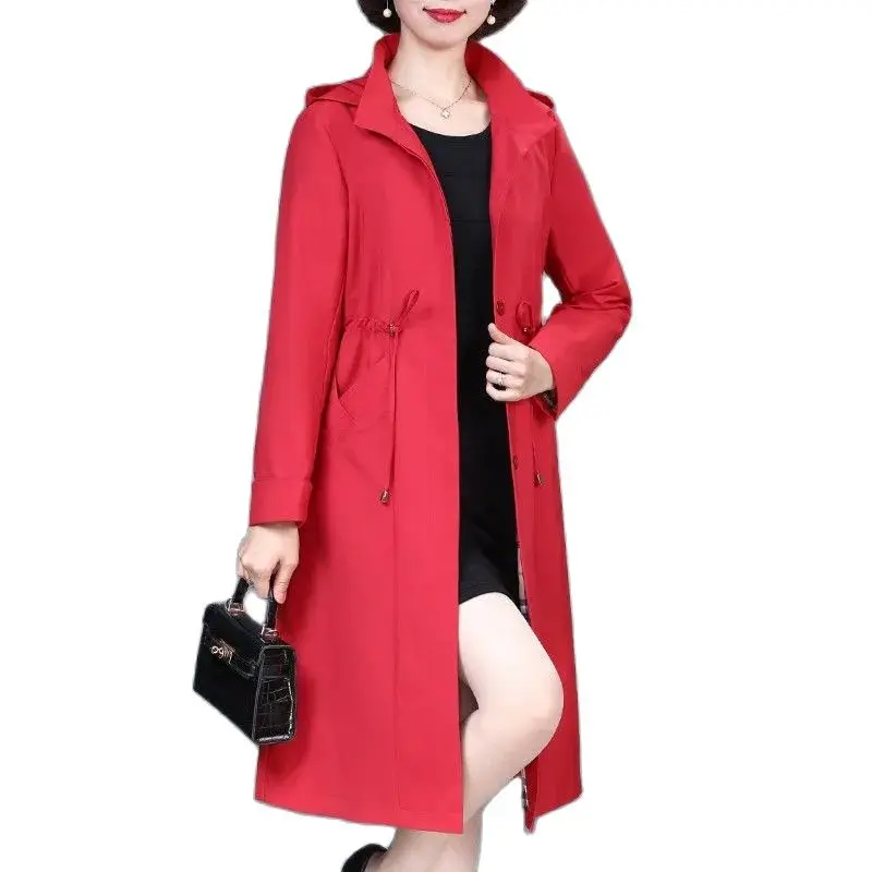 Solid Color Hooded Trench Coat Women's Mid-length Lace-up New Casual Temperament Loose And Elegant Spring And Autumn Coat Coat
Solid Color Hooded Trench Coat Women's Mid-length Lace-up New Casual Temperament Loose And Elegant Spring And Autumn Coat Coat