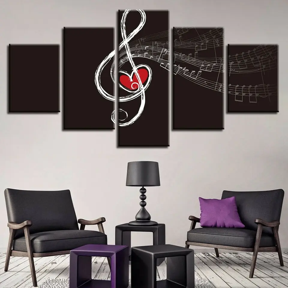 5 Pieces Musical Notes Symbol Music Modular Wall Print Art Canvas Posters Painting for Living Room Bedroom Home Decor Pictures
5 Pieces Musical Notes Symbol Music Modular Wall Print Art Canvas Posters Painting for Living Room Bedroom Home Decor Pictures
