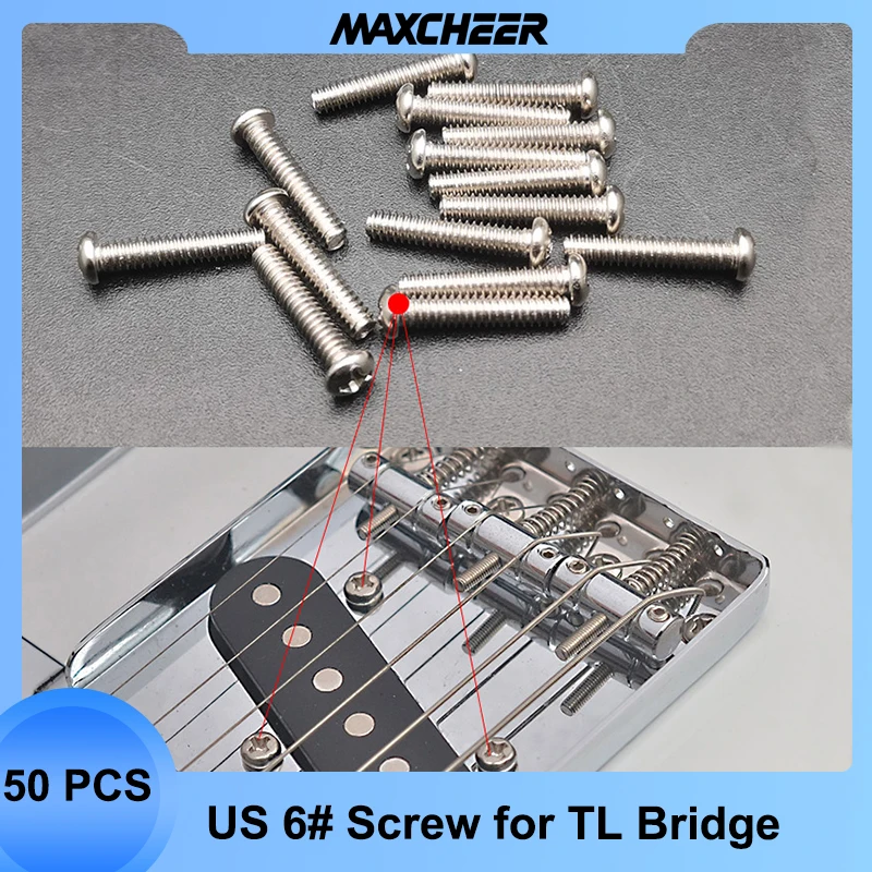 50Pcs US 6# Screw Bridge Pickup Hight Adjust Screw 6#x18RM Screw for TL Bridge Height Adjusting 3.4x20mm Nickel
50Pcs US 6# Screw Bridge Pickup Hight Adjust Screw 6#x18RM Screw for TL Bridge Height Adjusting 3.4x20mm Nickel