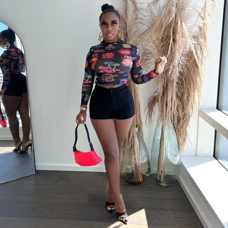 Two Piece Sets Women Summer Fungus Long-sleeve Print Crop Top Shorts Set Y2k Clothes Casual Vacation Streetwear Wholesale Items
Two Piece Sets Women Summer Fungus Long-sleeve Print Crop Top Shorts Set Y2k Clothes Casual Vacation Streetwear Wholesale Items