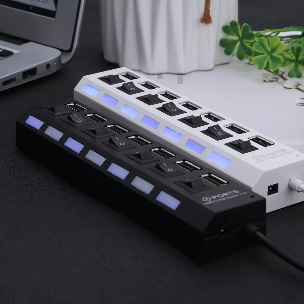 7 Ports High Speed USB 2.0 Hub Splitter Adapter w/ON/OFF Switch for Laptop Hot plug USB device small size The on / off switch ac
7 Ports High Speed USB 2.0 Hub Splitter Adapter w/ON/OFF Switch for Laptop Hot plug USB device small size The on / off switch ac
