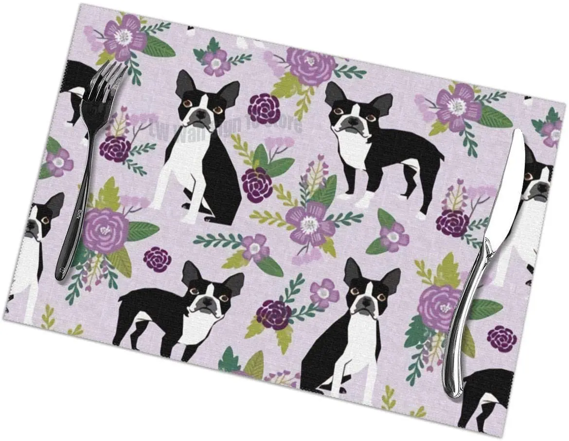 Boston Terrier Dog Table Mats Placemats Countertop Protection for Kitchen Dining Table Heat Resistant Baking Mat
Boston Terrier Dog Table Mats Placemats Countertop Protection for Kitchen Dining Table Heat Resistant Baking Mat