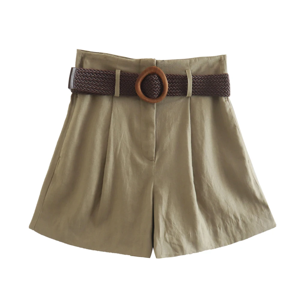 Летние женские модные яркие подходящие ко всему шорты PB & ZA2022 с ремнем из коричневого льняного материала и карманами
Летние женские модные яркие подходящие ко всему шорты PB & ZA2022 с ремнем из коричневого льняного материала и карманами