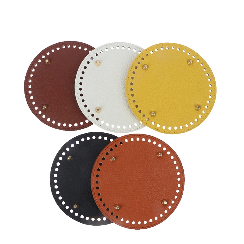 Round Bag Bottom With 4 Rivets Wear-resistant PU Bag Bottom Bag Accessories Handmade Bottom with Holes Diy Crochet Bag Bottom
Round Bag Bottom With 4 Rivets Wear-resistant PU Bag Bottom Bag Accessories Handmade Bottom with Holes Diy Crochet Bag Bottom