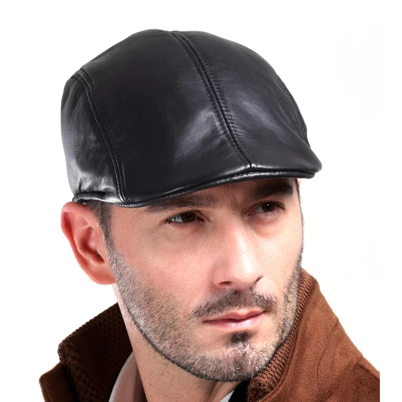 New Design Men's 100% Genuine Leather Sheepskin Cap /Newsboy /Beret /Cabbie Hat/ Golf Hat sheepskin caps Outdoor
New Design Men's 100% Genuine Leather Sheepskin Cap /Newsboy /Beret /Cabbie Hat/ Golf Hat sheepskin caps Outdoor