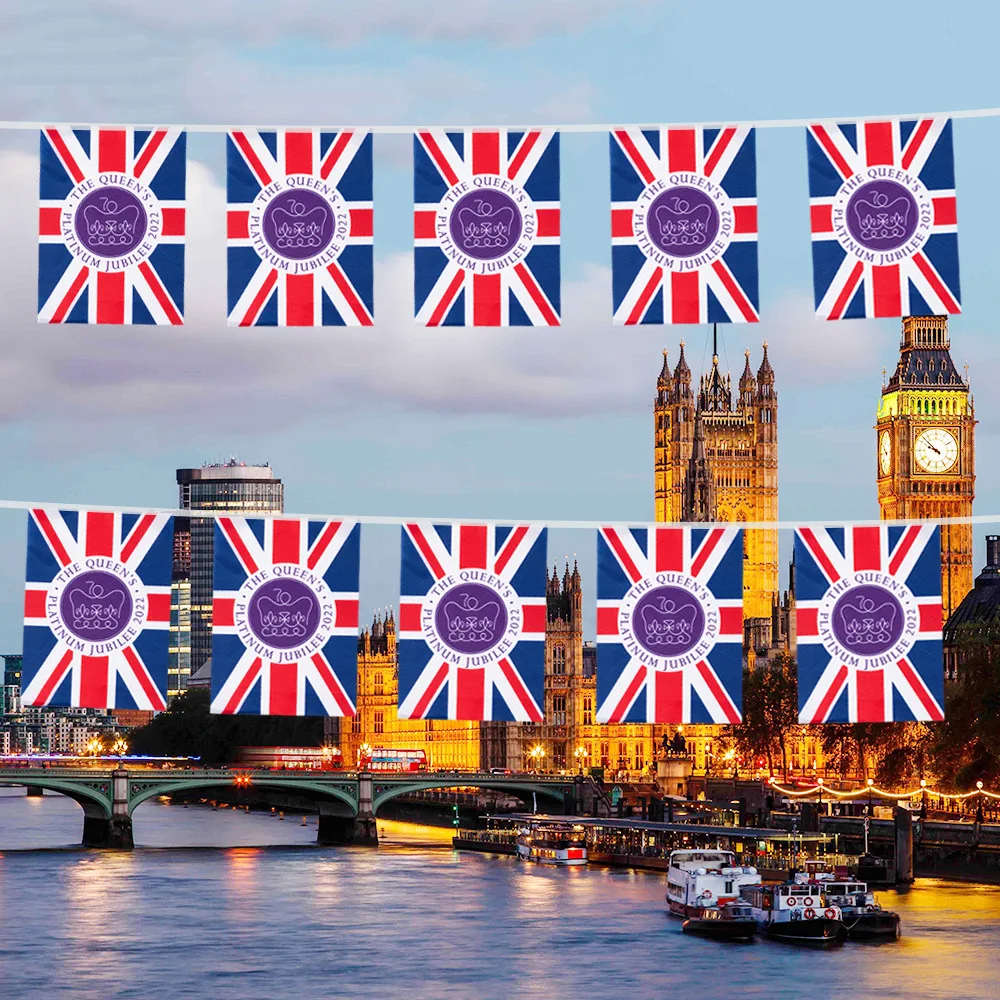 Bunting Flags Royal Party Decor Patriotic Style Themed Union Jack Flag Fade Resistant Bright Colors Flag Dacron Flag Pendant
Bunting Flags Royal Party Decor Patriotic Style Themed Union Jack Flag Fade Resistant Bright Colors Flag Dacron Flag Pendant